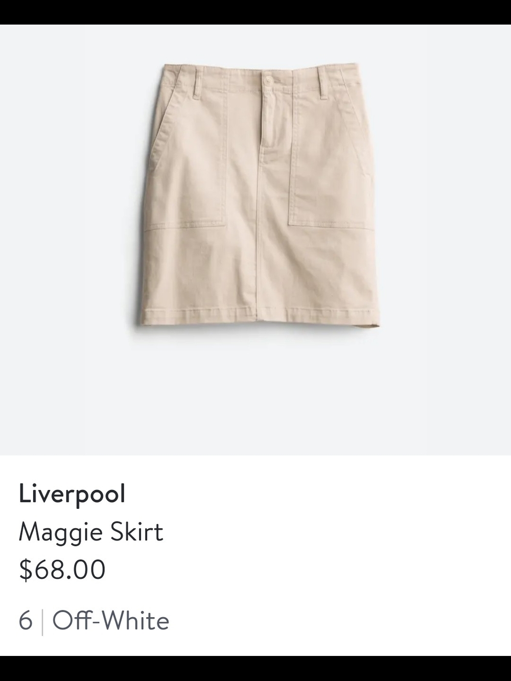 Liverpool Maggie Skirt in Off-White